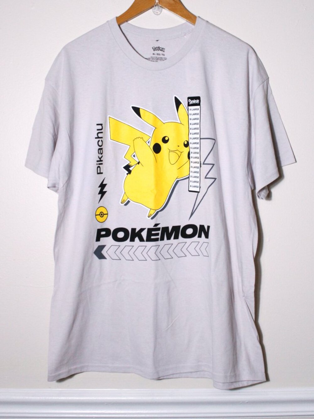 Spencer's Pokemon Pikachu Graphic T-Shirt Tee Gray Size XL